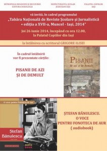 70 de elevi de gimnaziu si liceu fata in fata cu scriitorul Grigore Ilisei